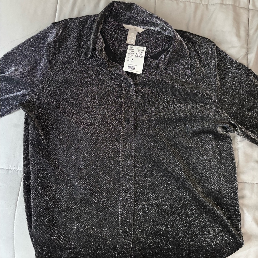 Women’s Black Glitter Shirt